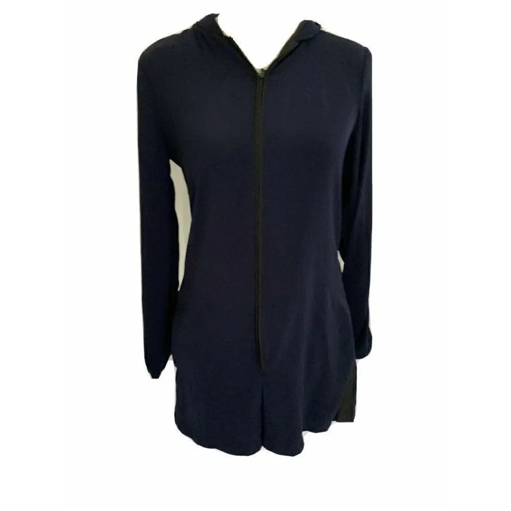 Zara Womens Navy Blue Long Sleeve Mini Zip Up Jumpsuit Small 7901/272/407